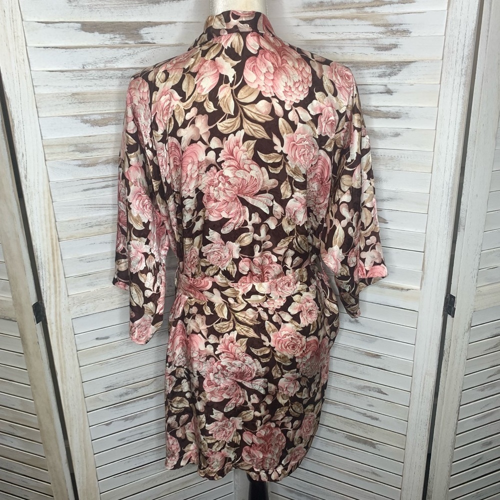 VINTAGE INNER MOST satin floral robe house coat M - Picture 11 of 16